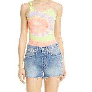 RE/Done Limited Edition Tie Dye Multicolor Hanes Ribbed Tank Top S